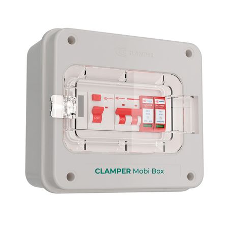 025882 - CLAMPER Mobi Box 220V 8KW C M 32A - Cinza - 01